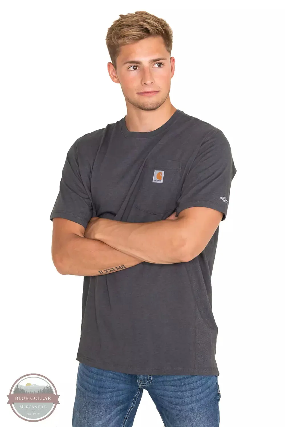 104616 Force® Relaxed Fit Midweight Short-Sleeve Pocket T-Shirt