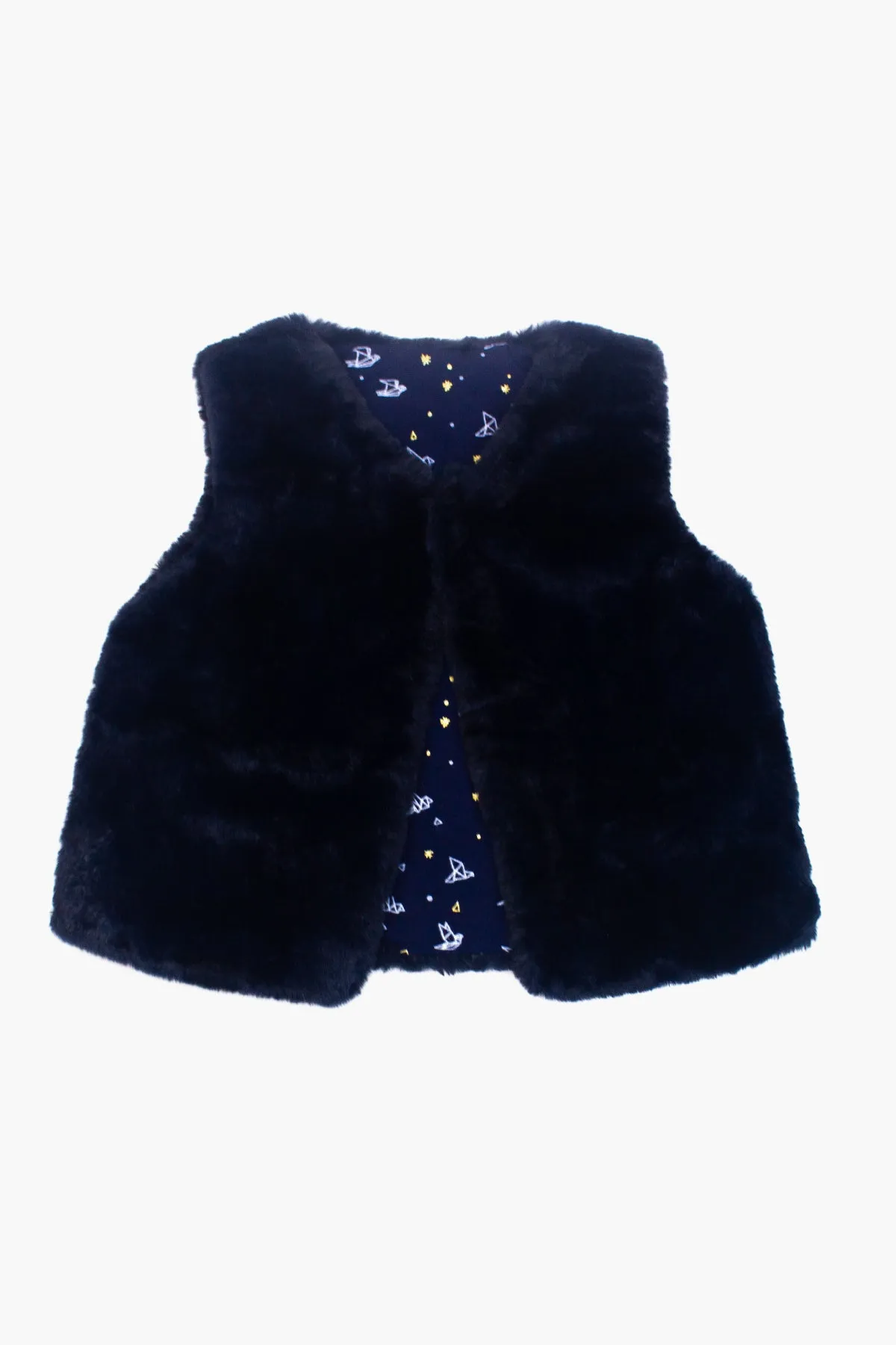 3pommes Baby Girls Faux Fur Vest