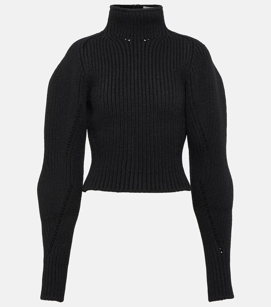 ALAÏA wool blend turtleneck sweater, black