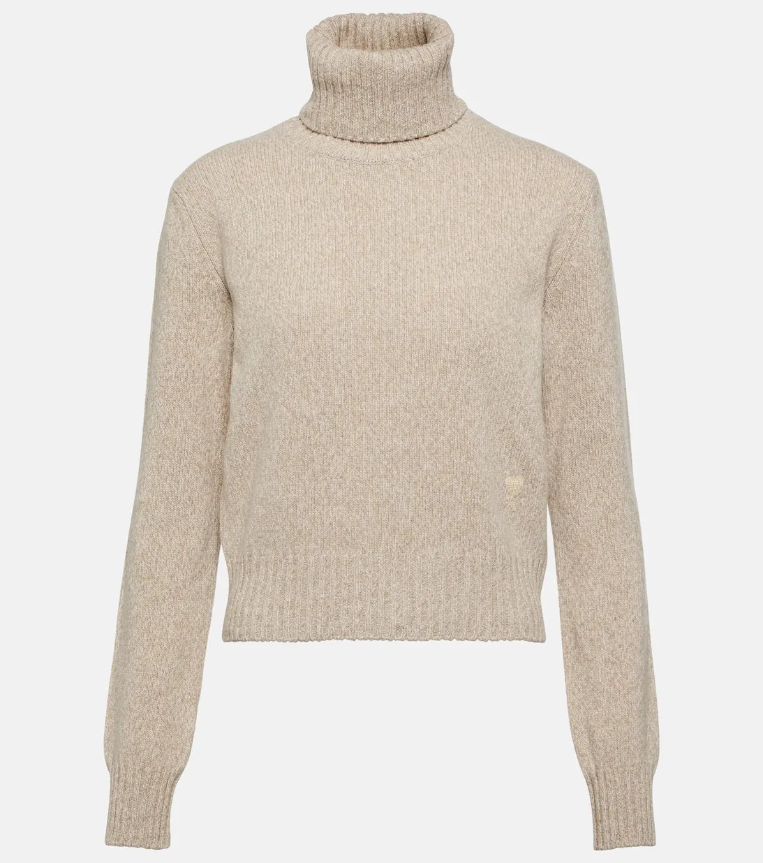 Ami de Cœur cashmere and wool sweater AMI PARIS, beige