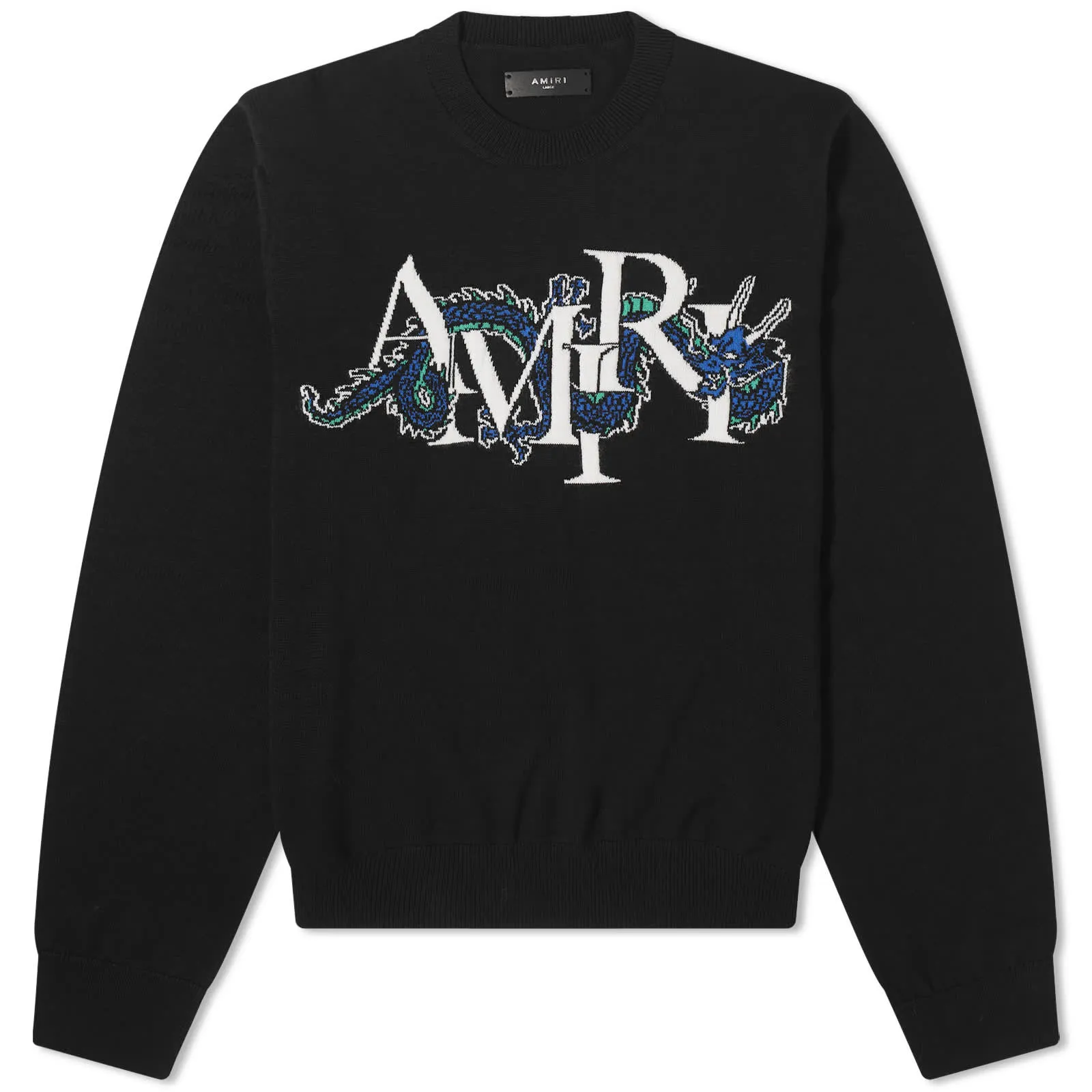 Amiri Cny Dragon Crew Sweater, black