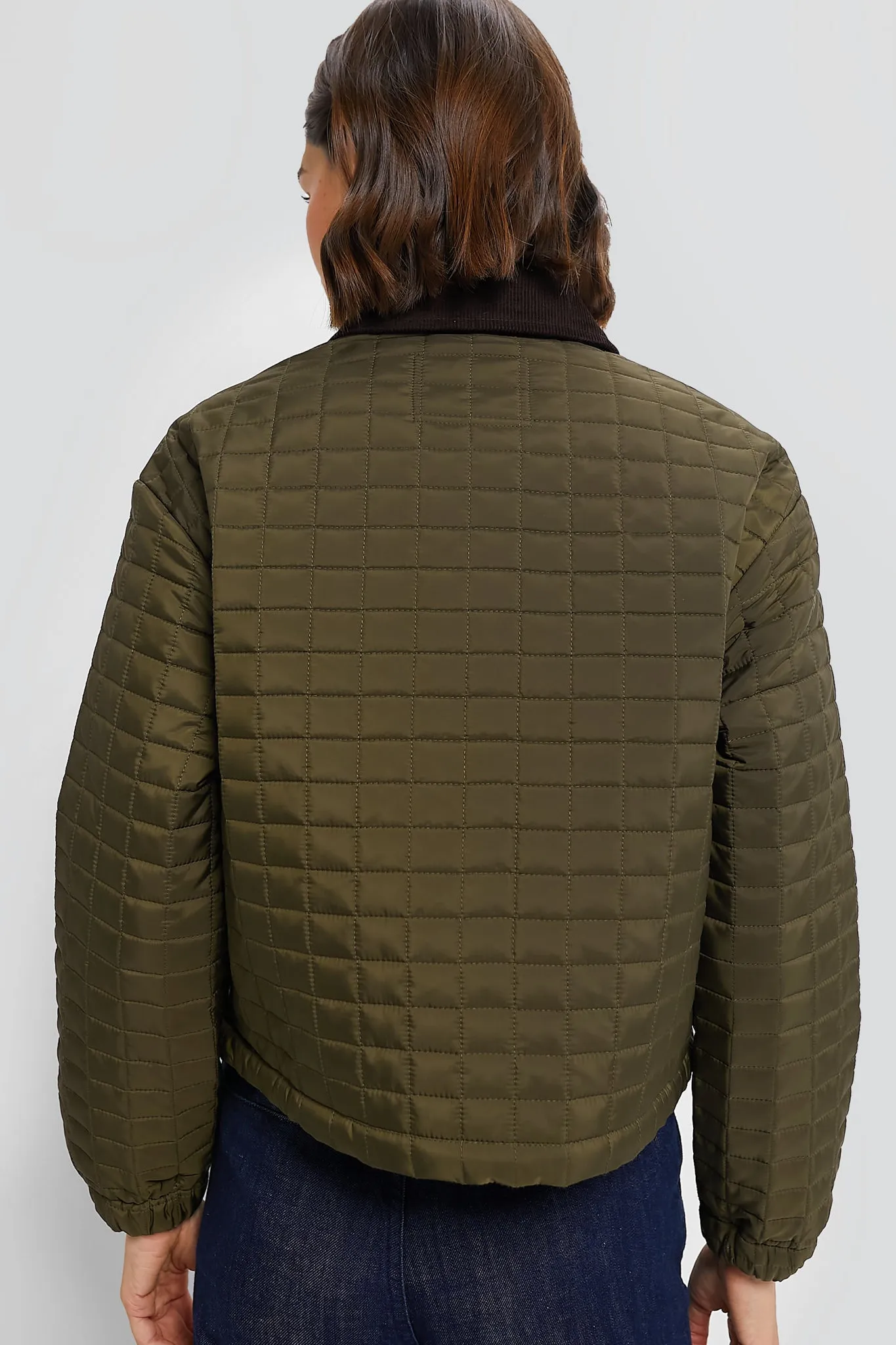 Army Green Box Quilt Mason Jacket