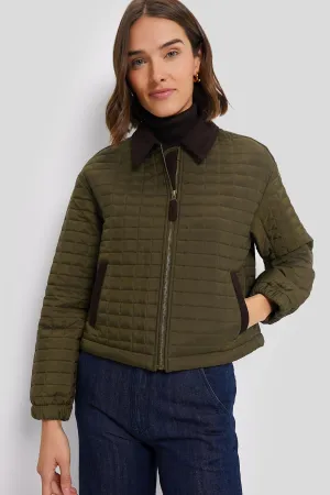 Army Green Box Quilt Mason Jacket