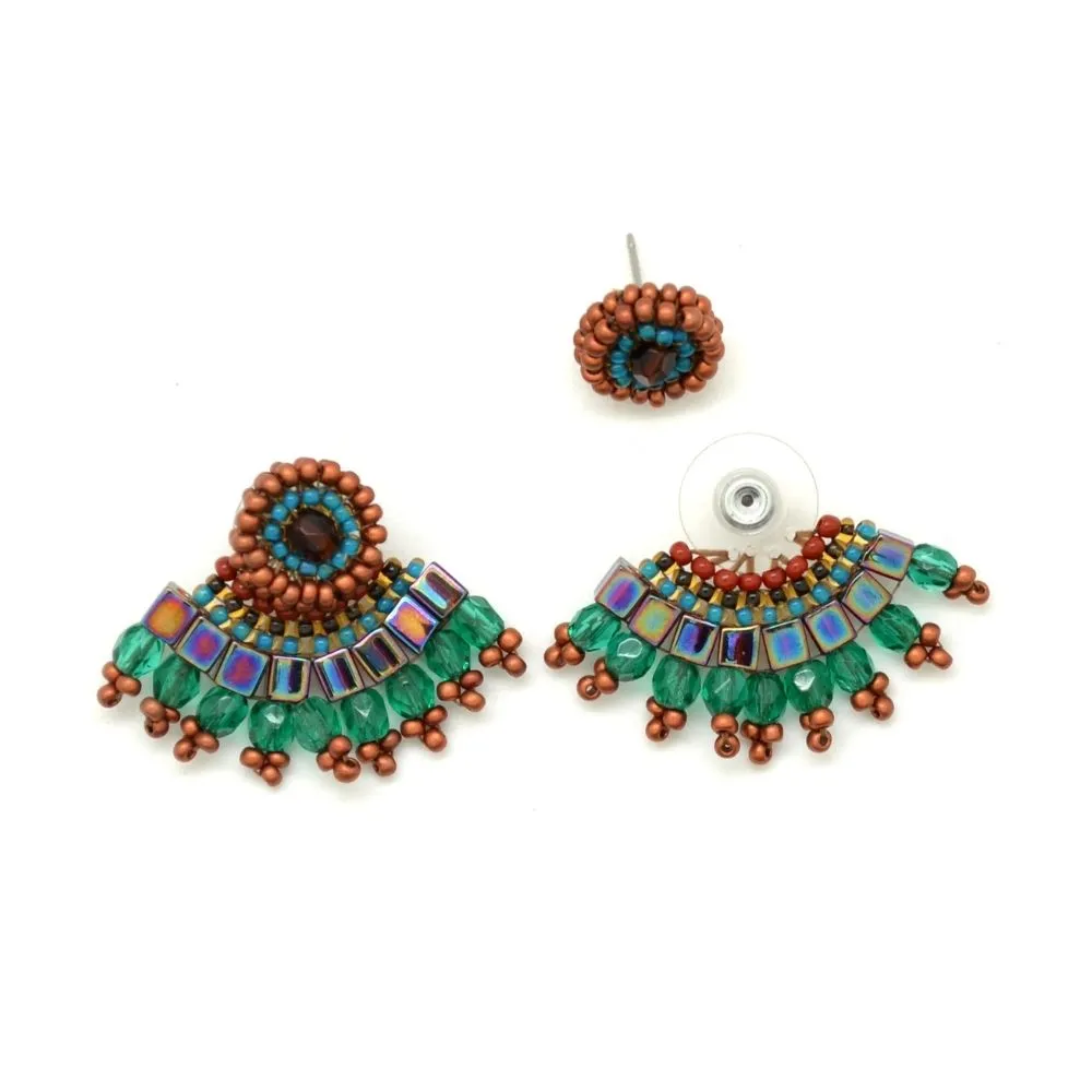 Beaded Fan Hugger Earrings - Pick Your Favorite