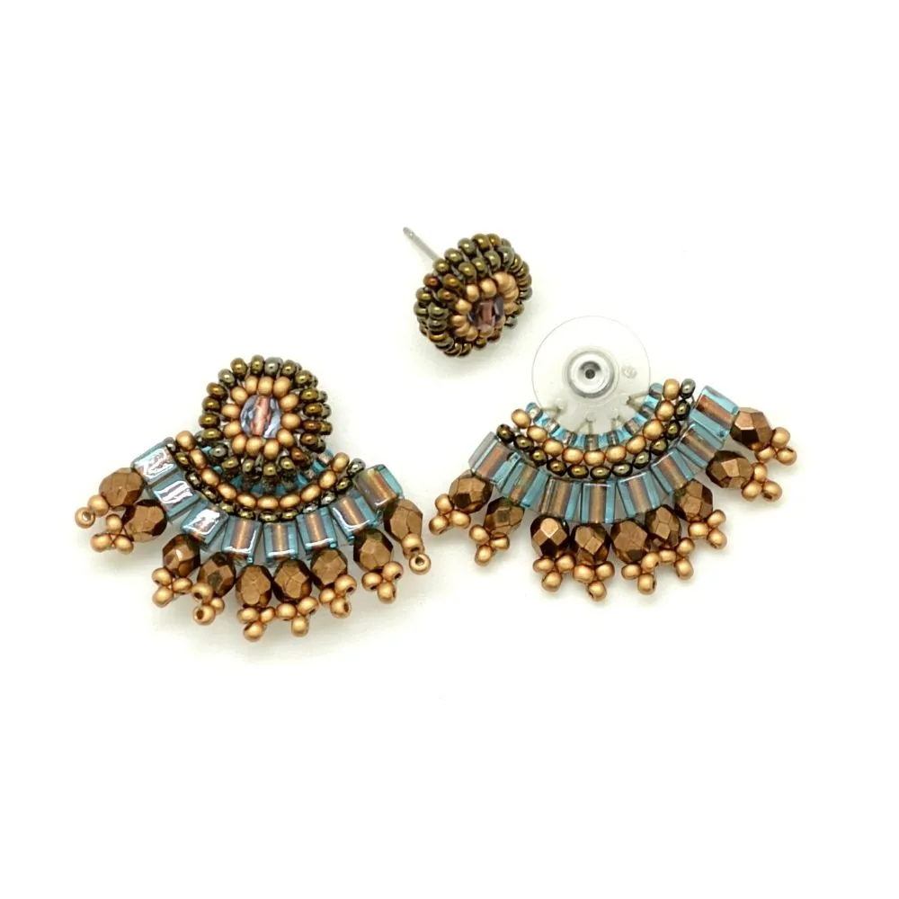 Beaded Fan Hugger Earrings - Pick Your Favorite