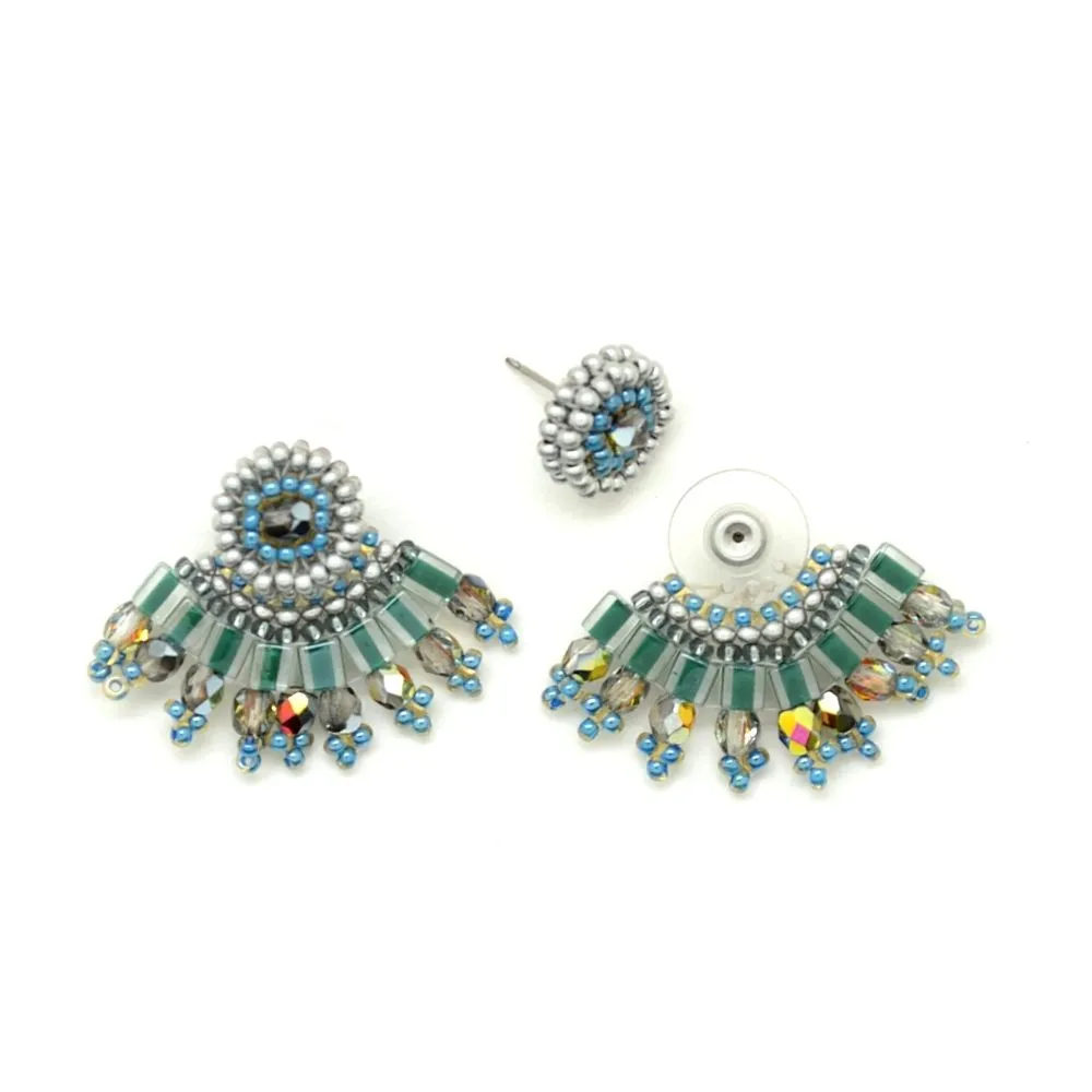 Beaded Fan Hugger Earrings - Pick Your Favorite