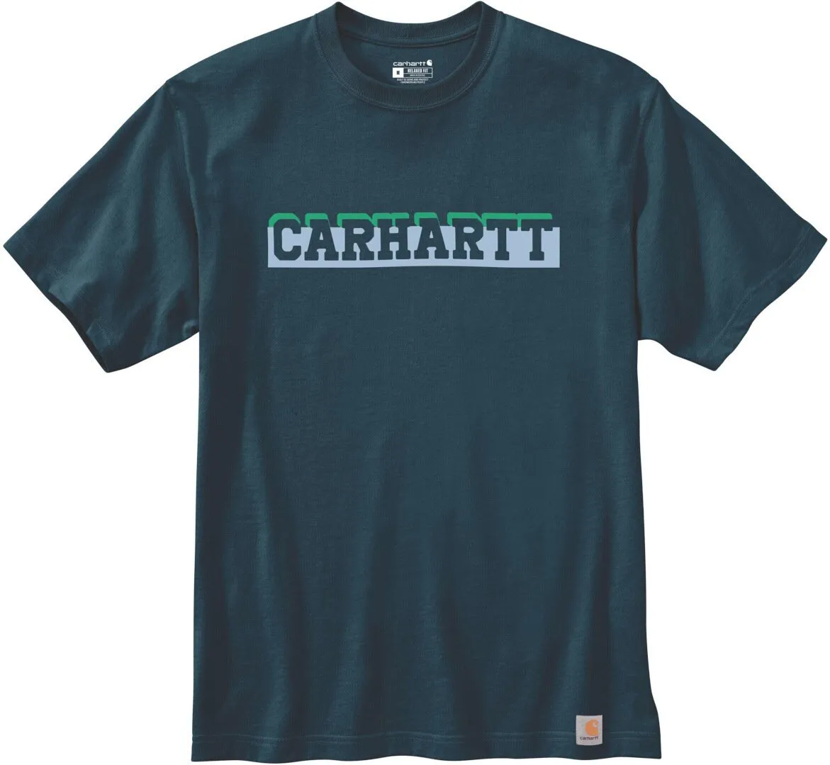 Carhartt Relaxed Fit Heavyweight Logo Graphic T-Shirt, Navy