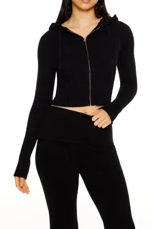 Chandail en tricot côtelé avec glissière