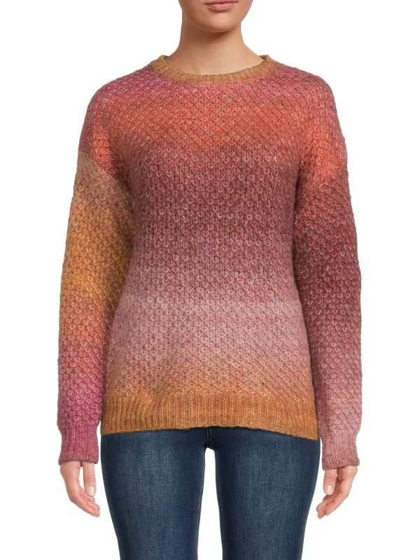 Cliché sweater with space-color texture, multicolor