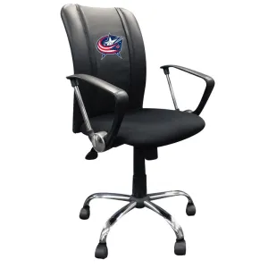 Curve Task Chair with Columbus Blue Jackets Logo