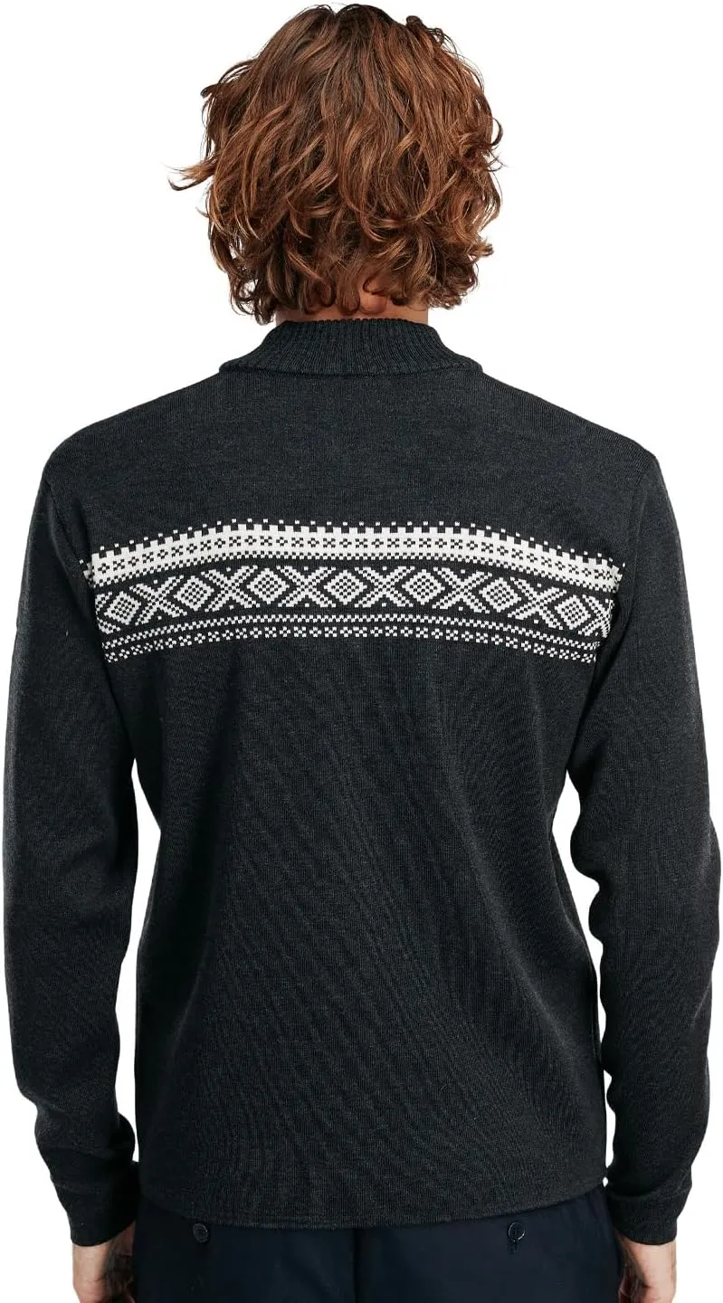 Dalestolen Jacket Dale of Norway Sweater, Dark Charcoal/Off-White