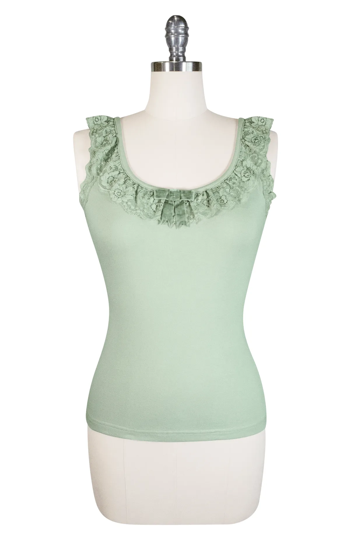 D'Amour Madam Ruffle Singlet (Green)