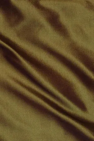 Dark Olive Green Taffeta Silk Fabric