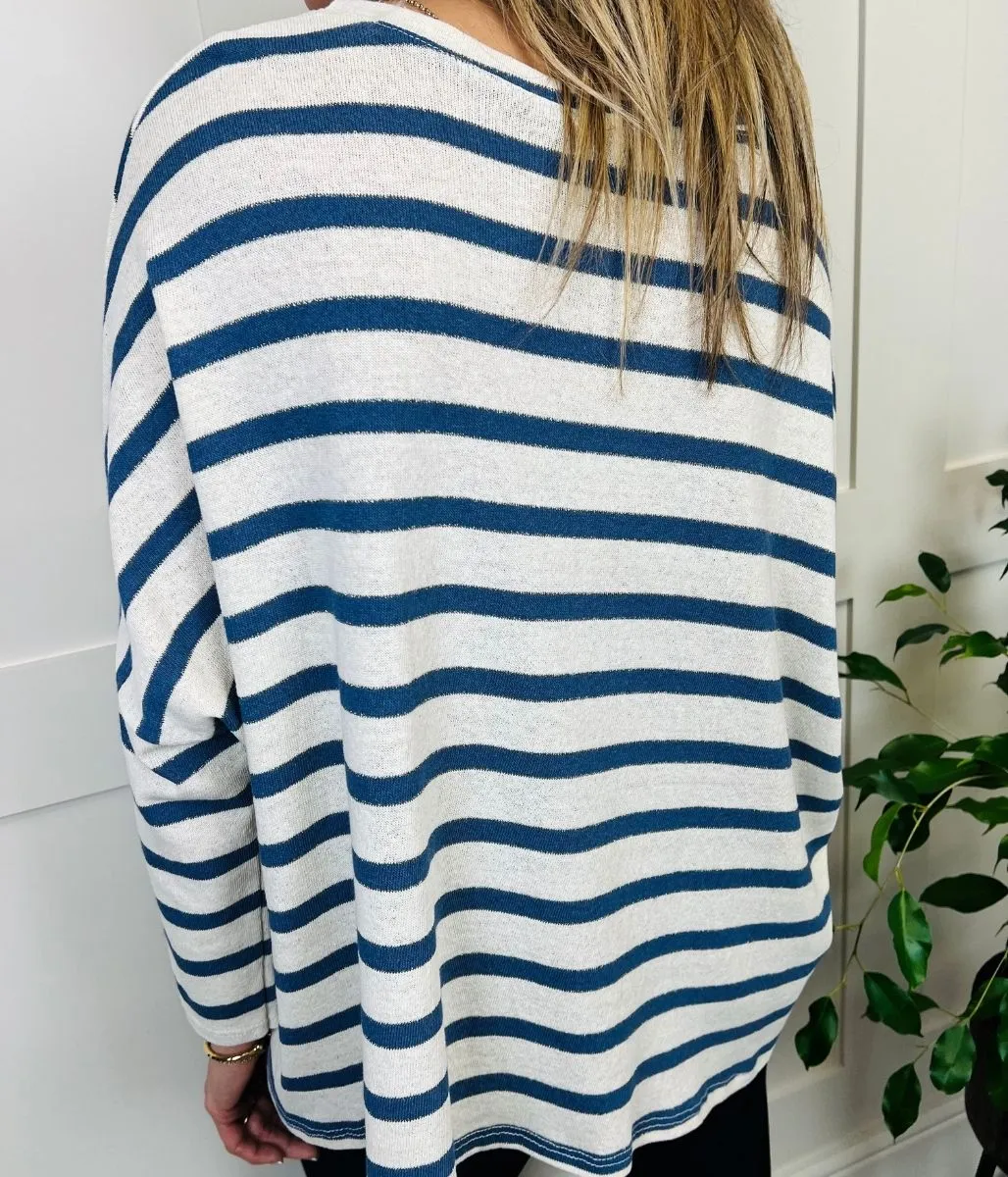 Denim Lurex Stripe Top