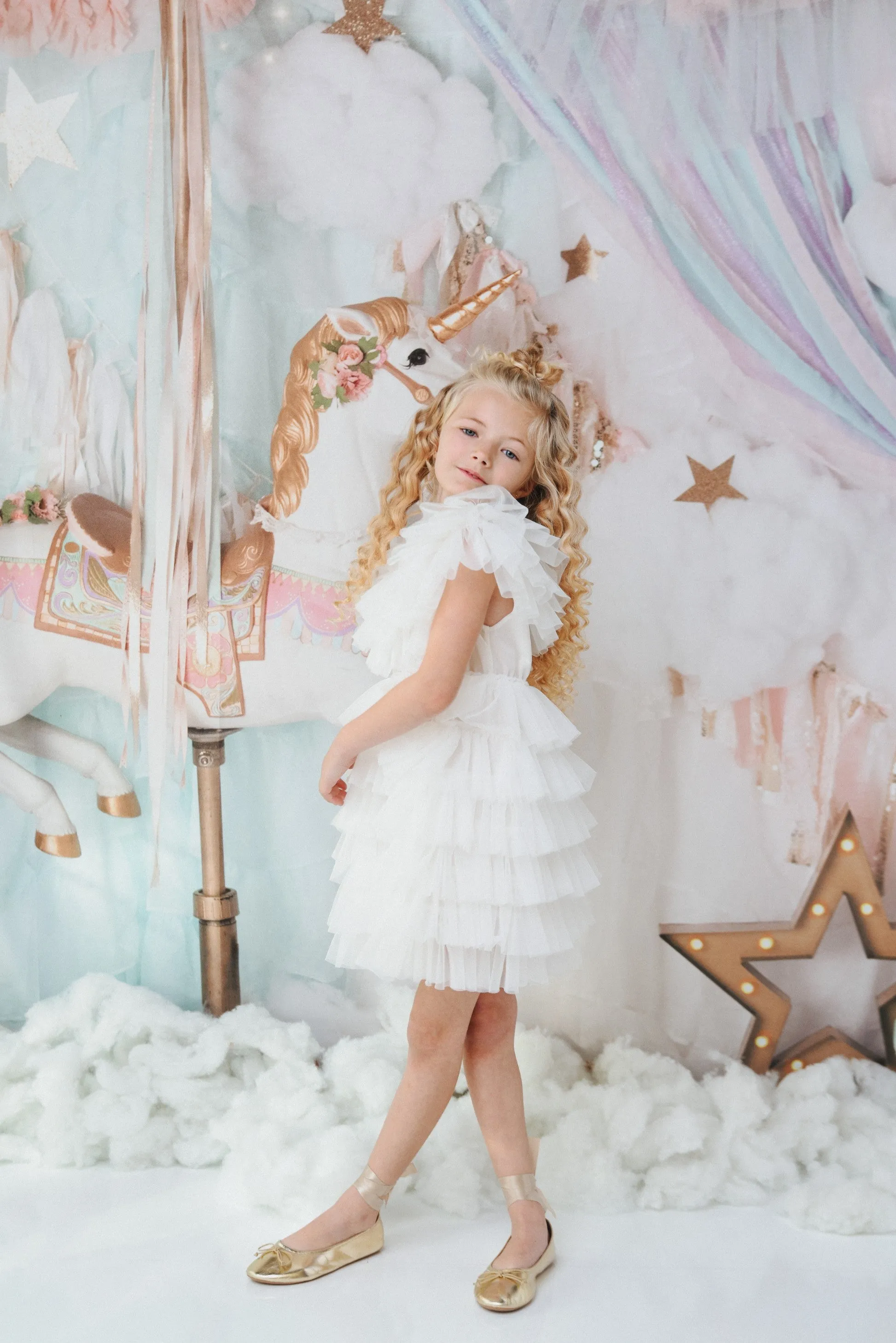 DOLLY DELICIOUS CAKE DRESS whipped cream white