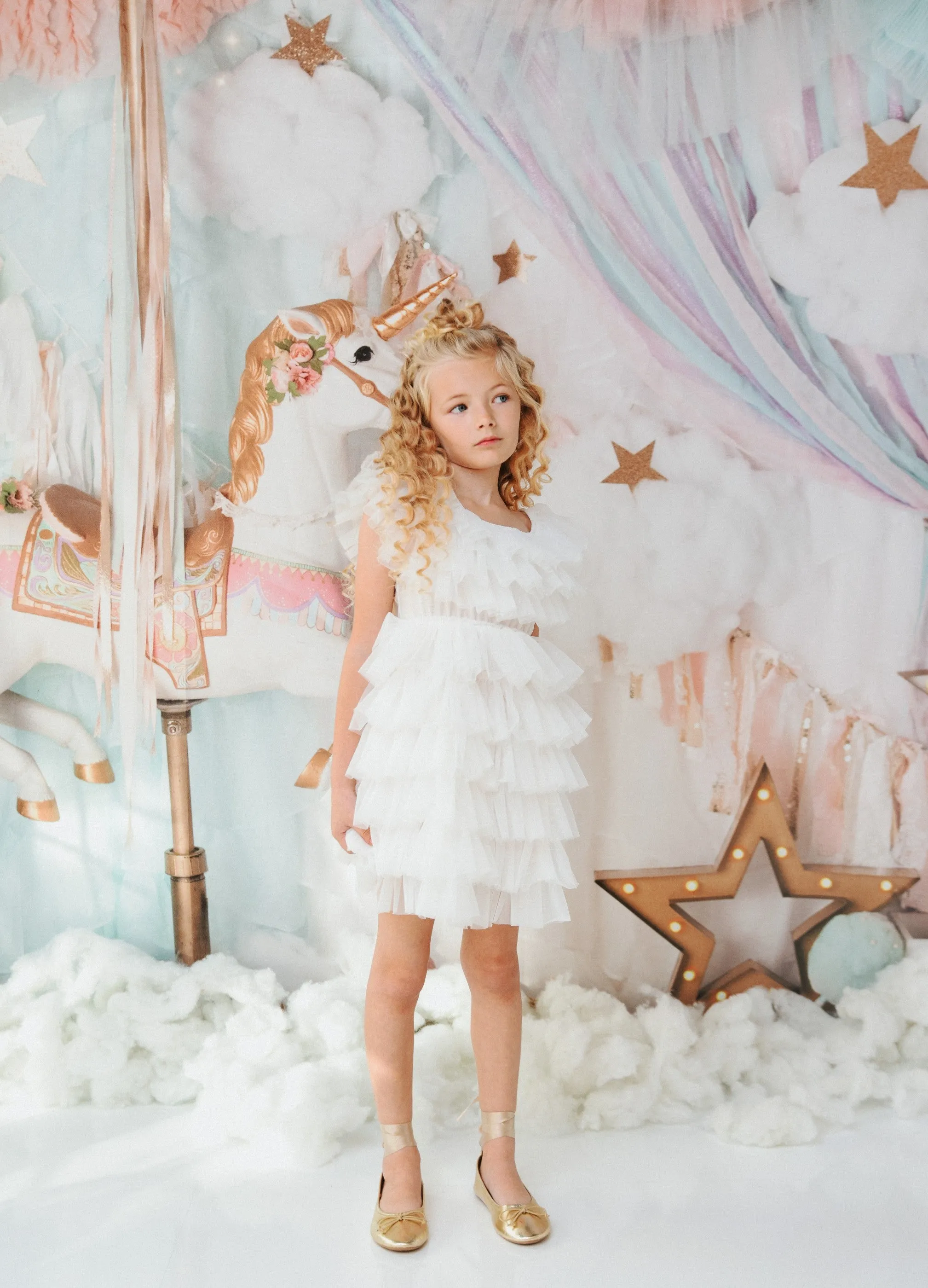 DOLLY DELICIOUS CAKE DRESS whipped cream white