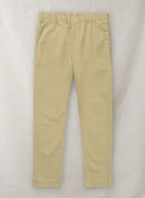 Easy Pants Beige Cotton Canvas