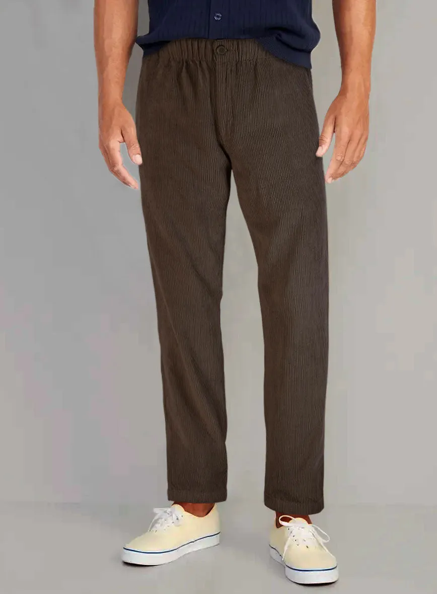 Easy Pants Dark Brown Corduroy