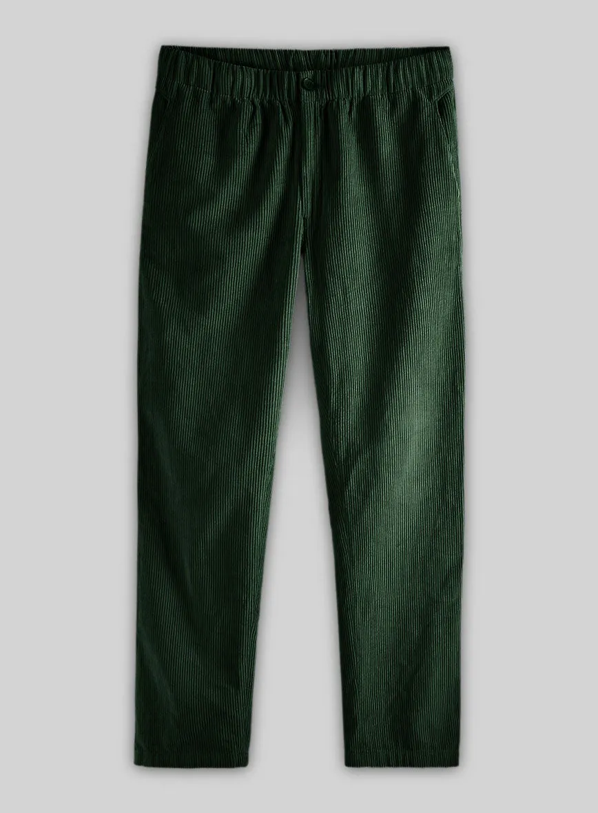 Easy Pants Green Corduroy