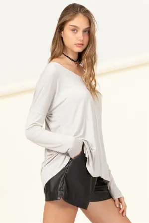 Effortless Endeavor Oversized Long Sleeve Top