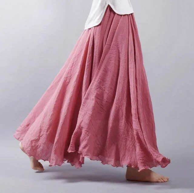 Flowy and Free Chiffon Maxi Skirt