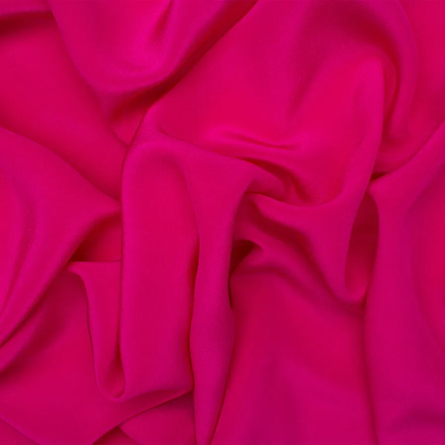 Fuchsia Pink Silk Crêpe de Chine