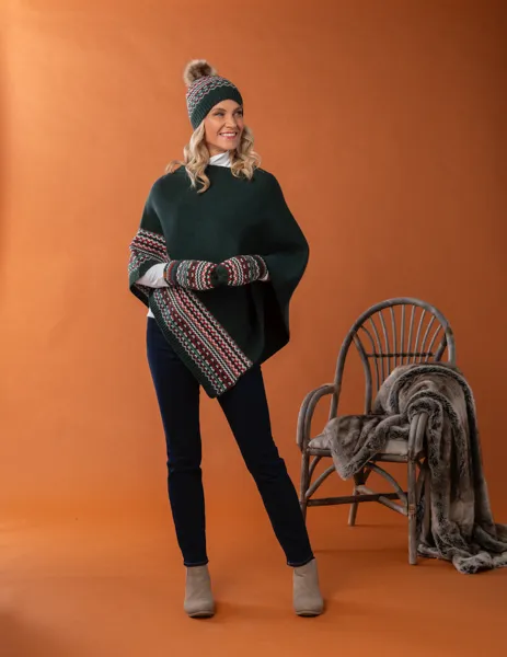 Ganz Holiday Knit Poncho