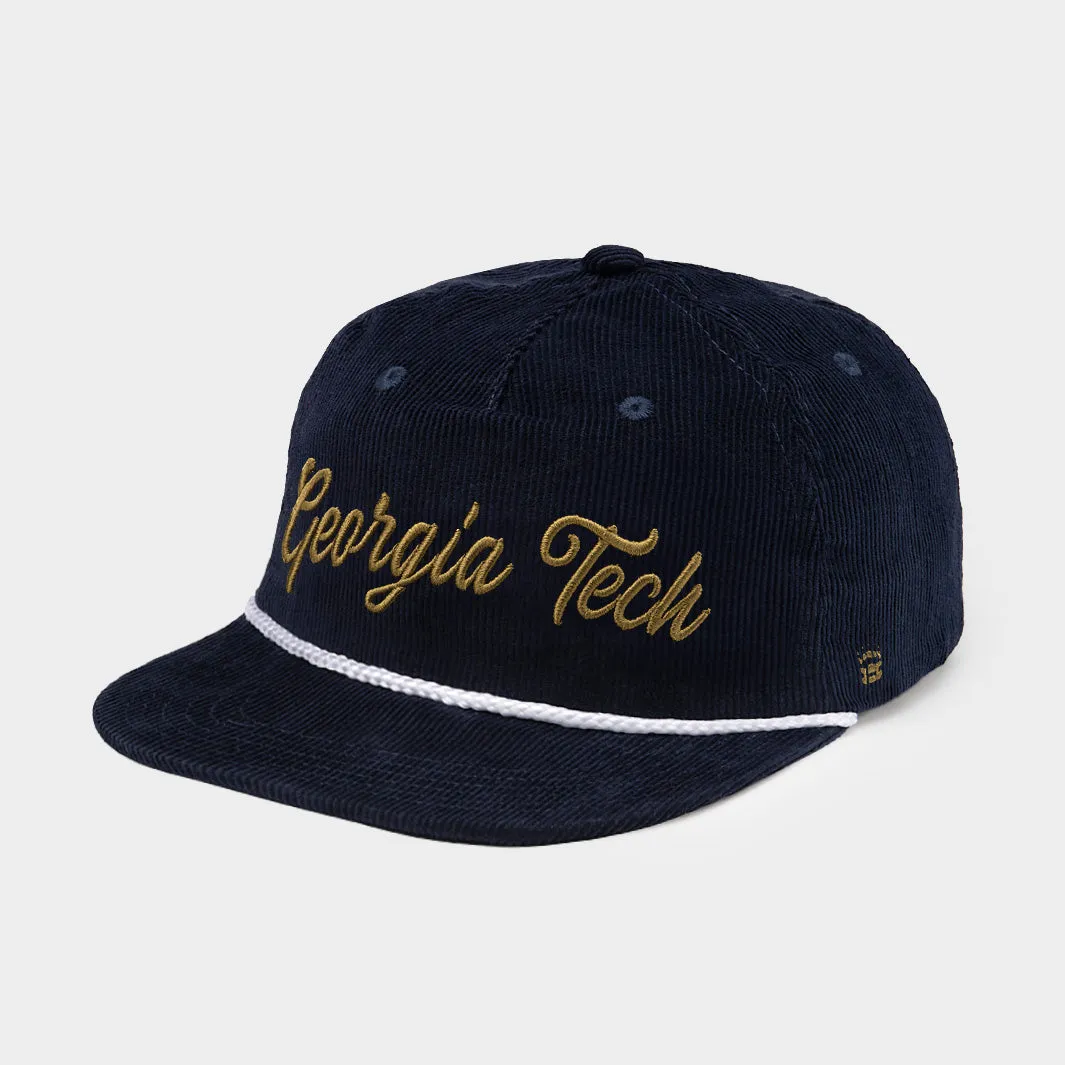 Georgia Tech Retro Script Corduroy Hat