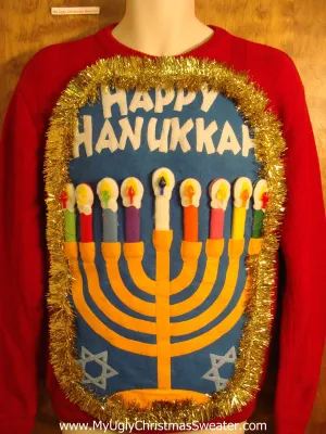 Hanukkah Sweater with Menorah