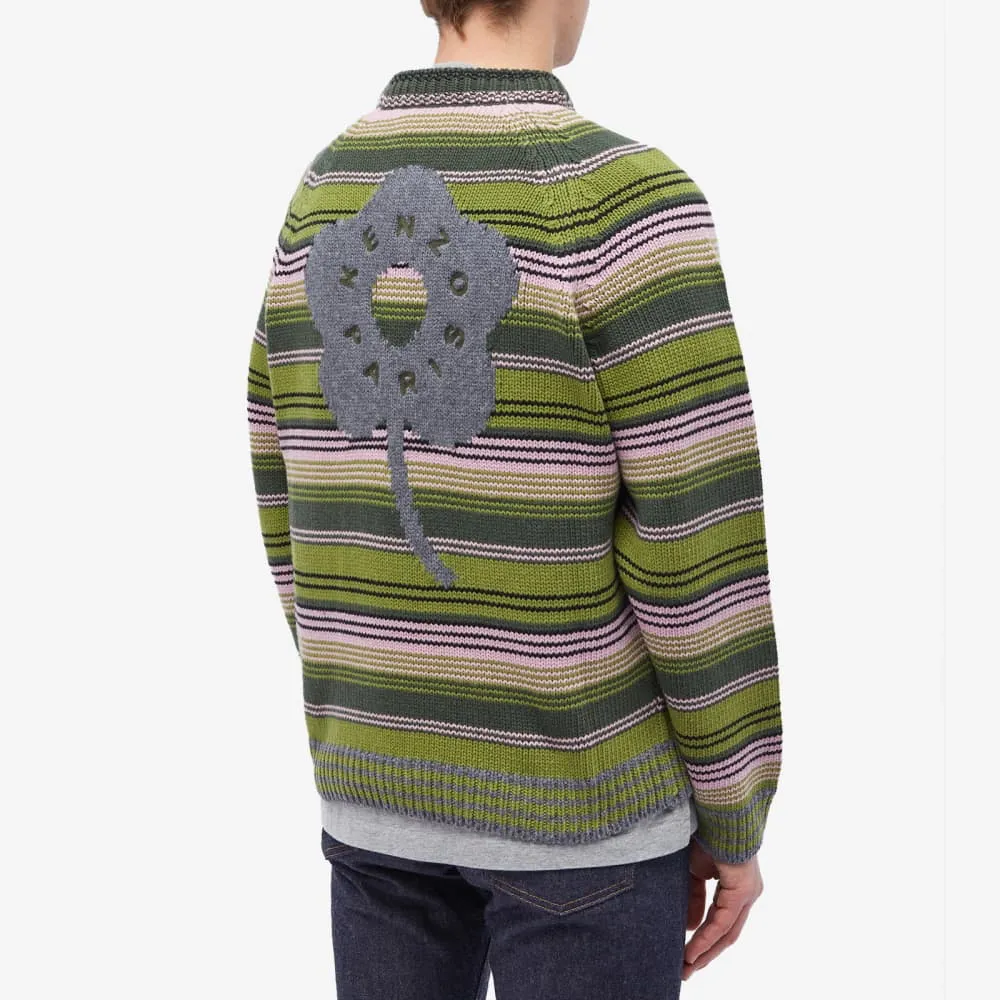 Kenzo Rue Vivienne Crew Knit Sweater, green