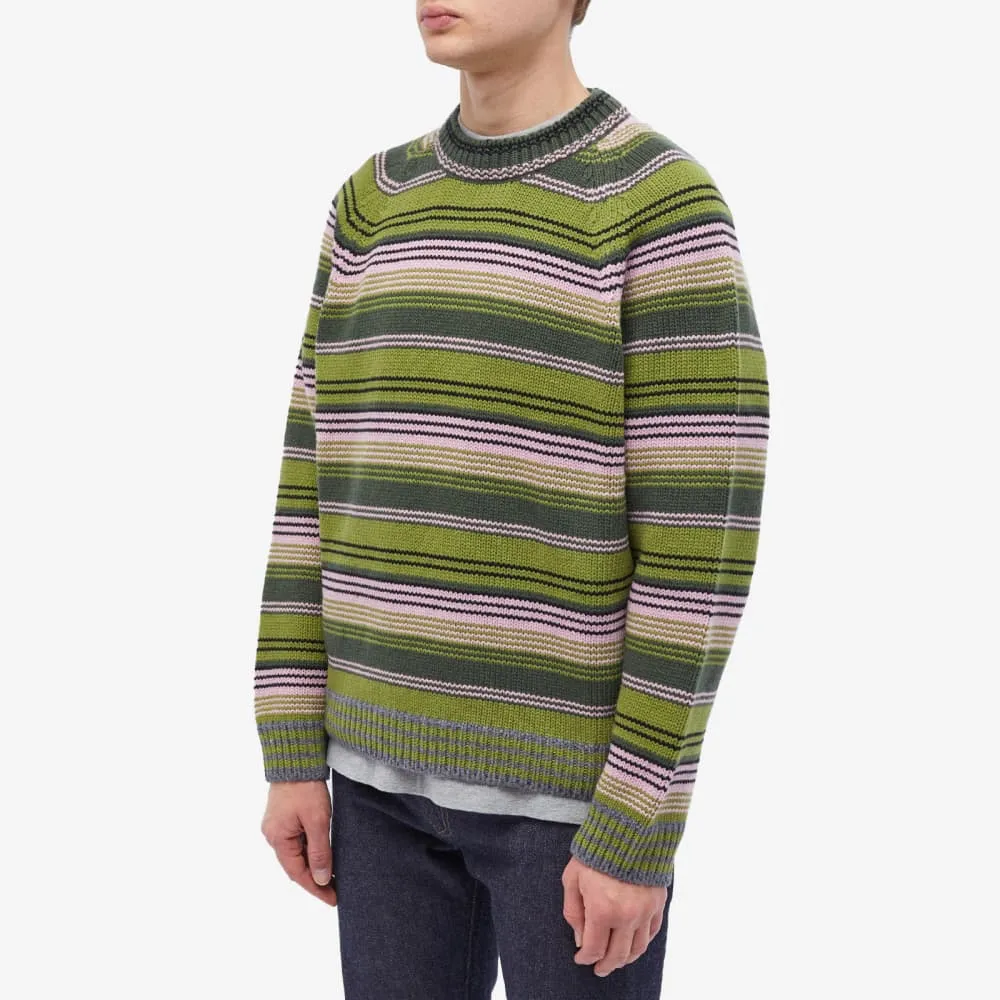 Kenzo Rue Vivienne Crew Knit Sweater, green