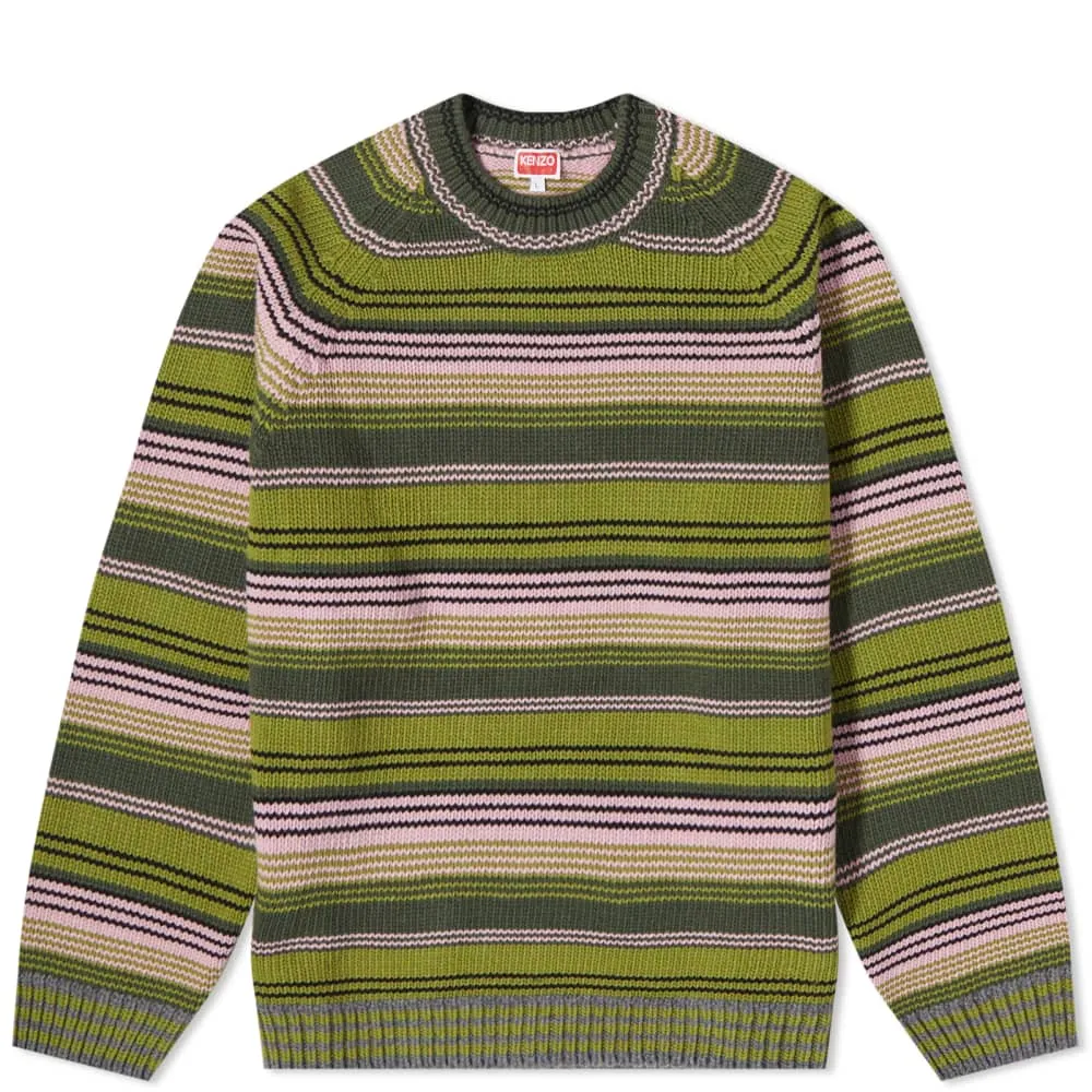 Kenzo Rue Vivienne Crew Knit Sweater, green