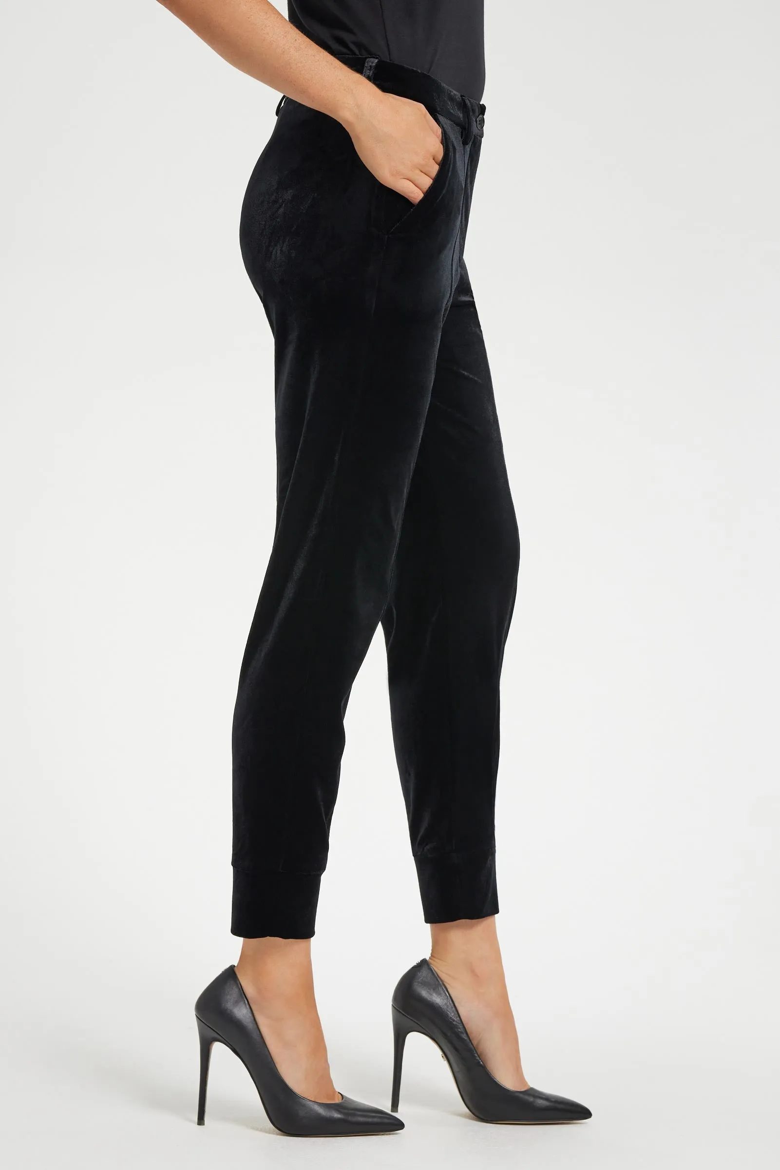 Kori Stretch Velvet Jogger