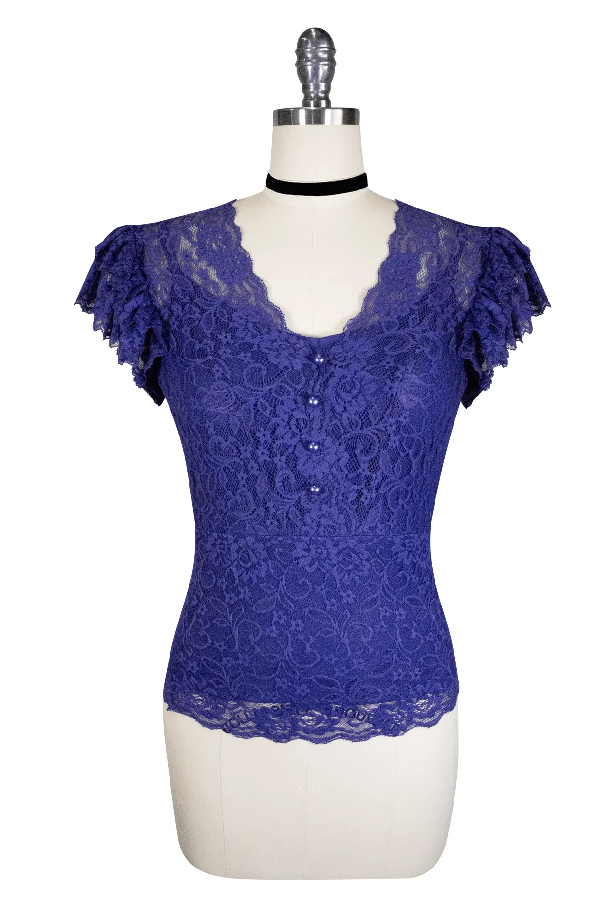 La Luna Lace Top (Blue)