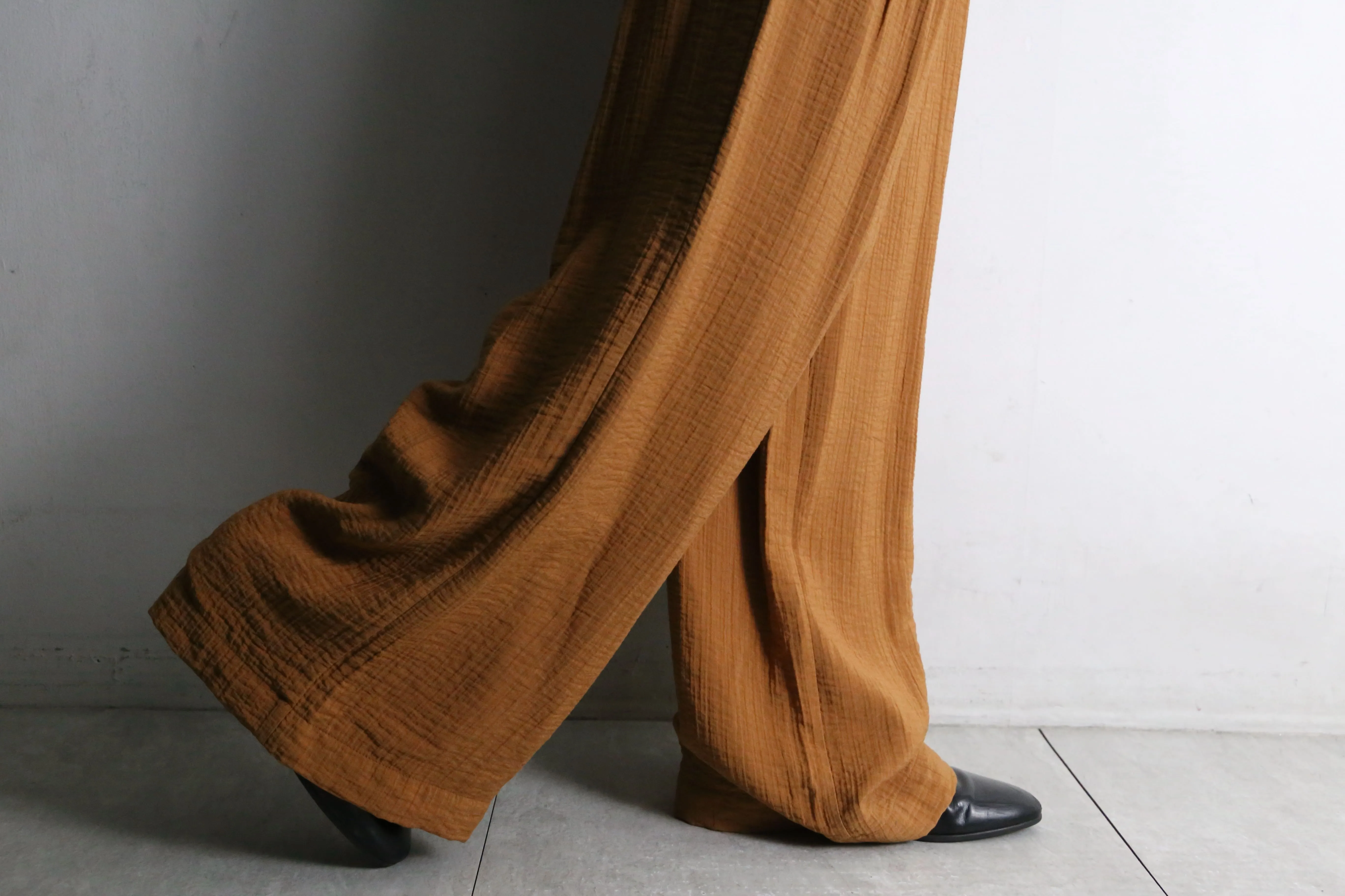 light brown rayon easy wide pants