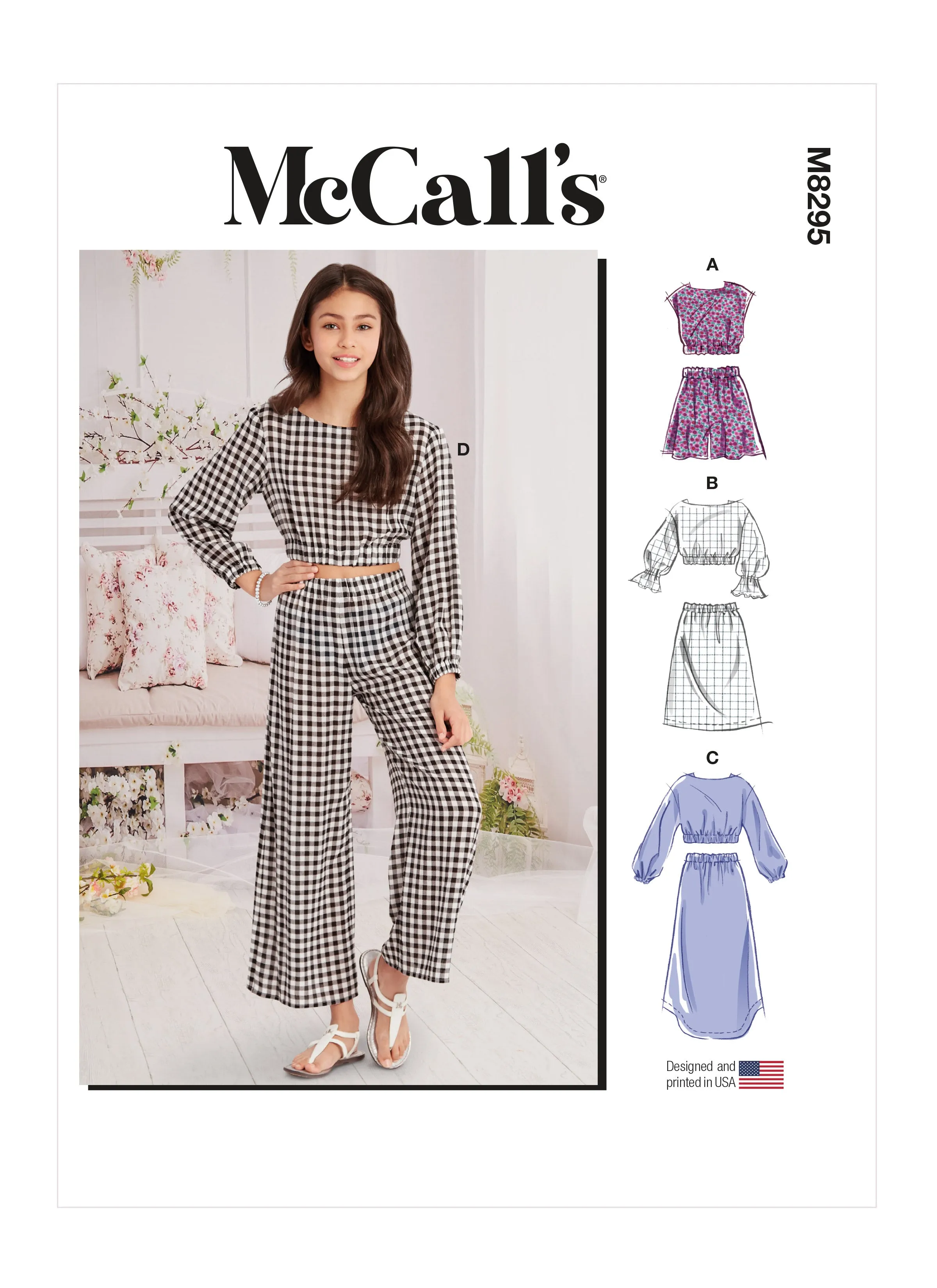 McCall's Pattern M8295 Girls Tops & Bottoms