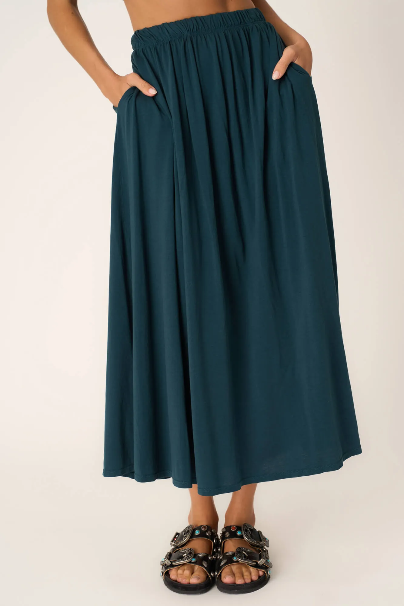 Mykonos Volume Skirt - Oceanic Teal