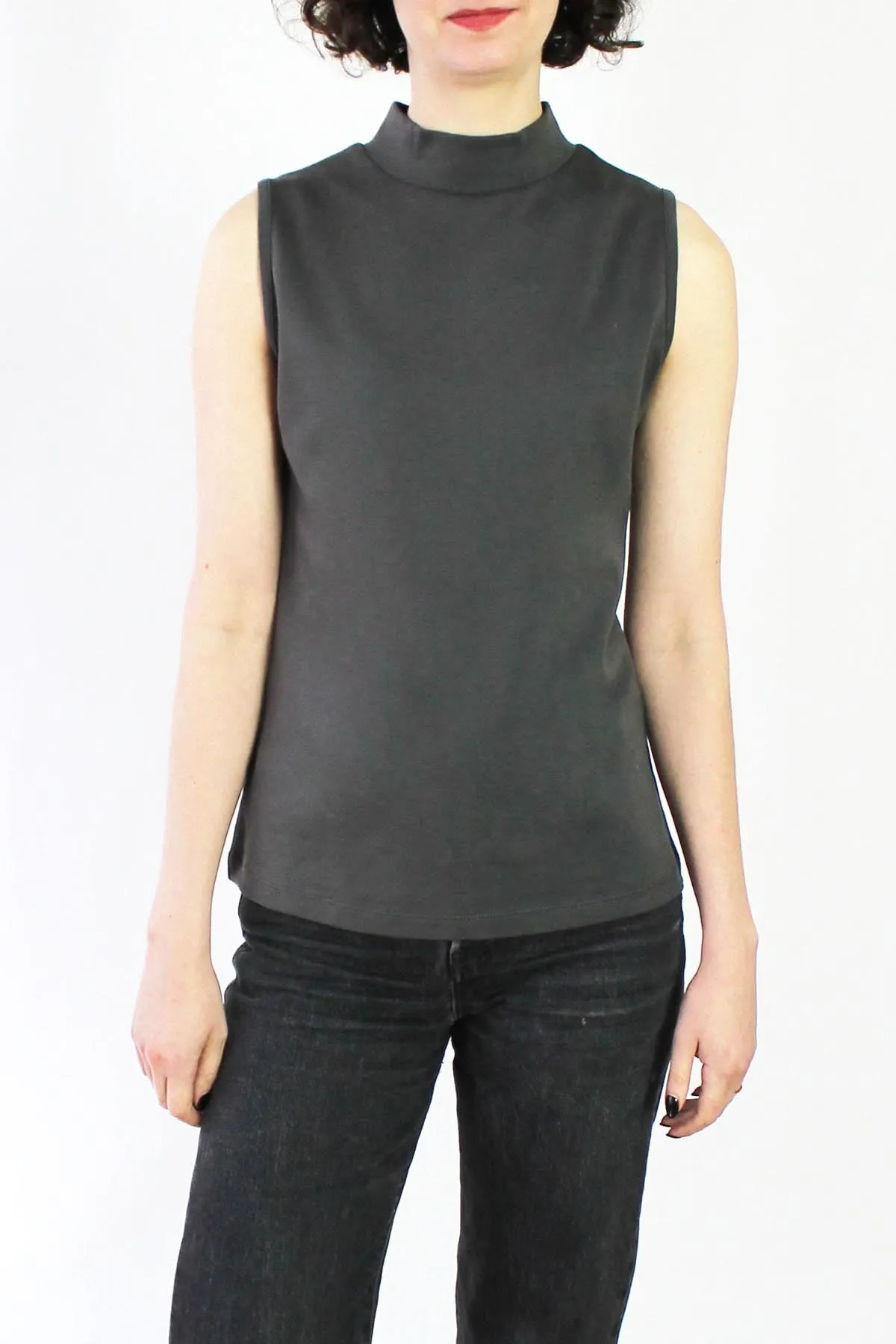 Pima Mock Neck Tank