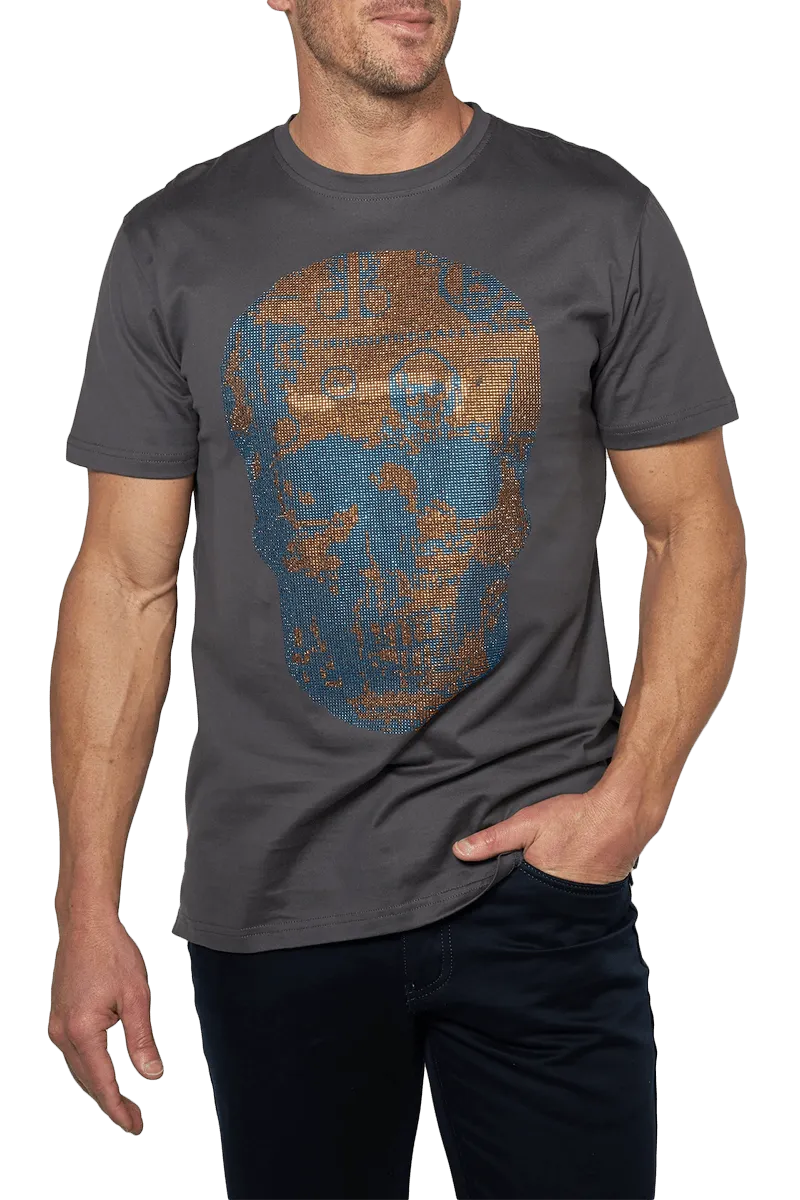 Platini Men's Relaxed Fit Skull Graphic T-Shirt