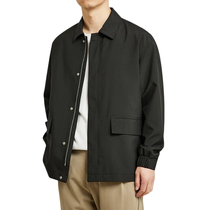 Pologize™ Basic Loose Striped Jacket