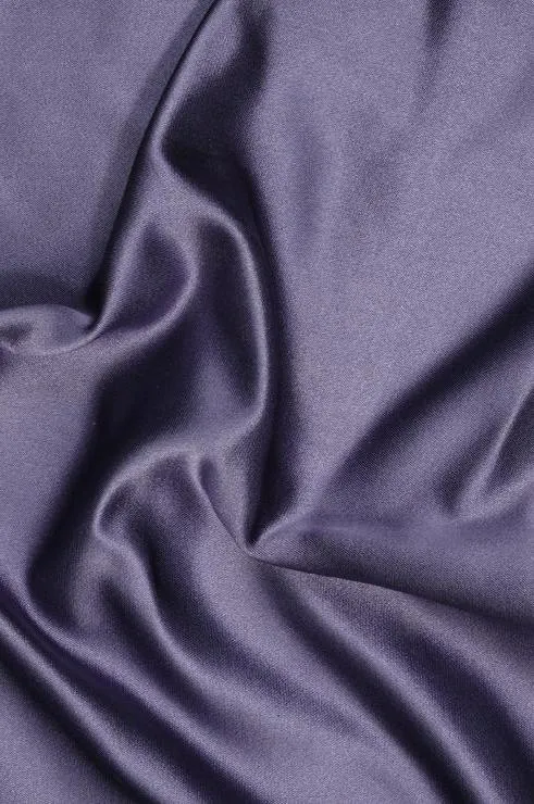 Purple Taupe Double Face Duchess Satin Fabric