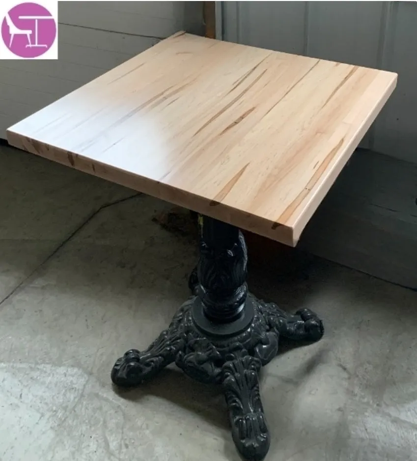 Reclaimed Wormhole Style Maple Restaurant Table Tops