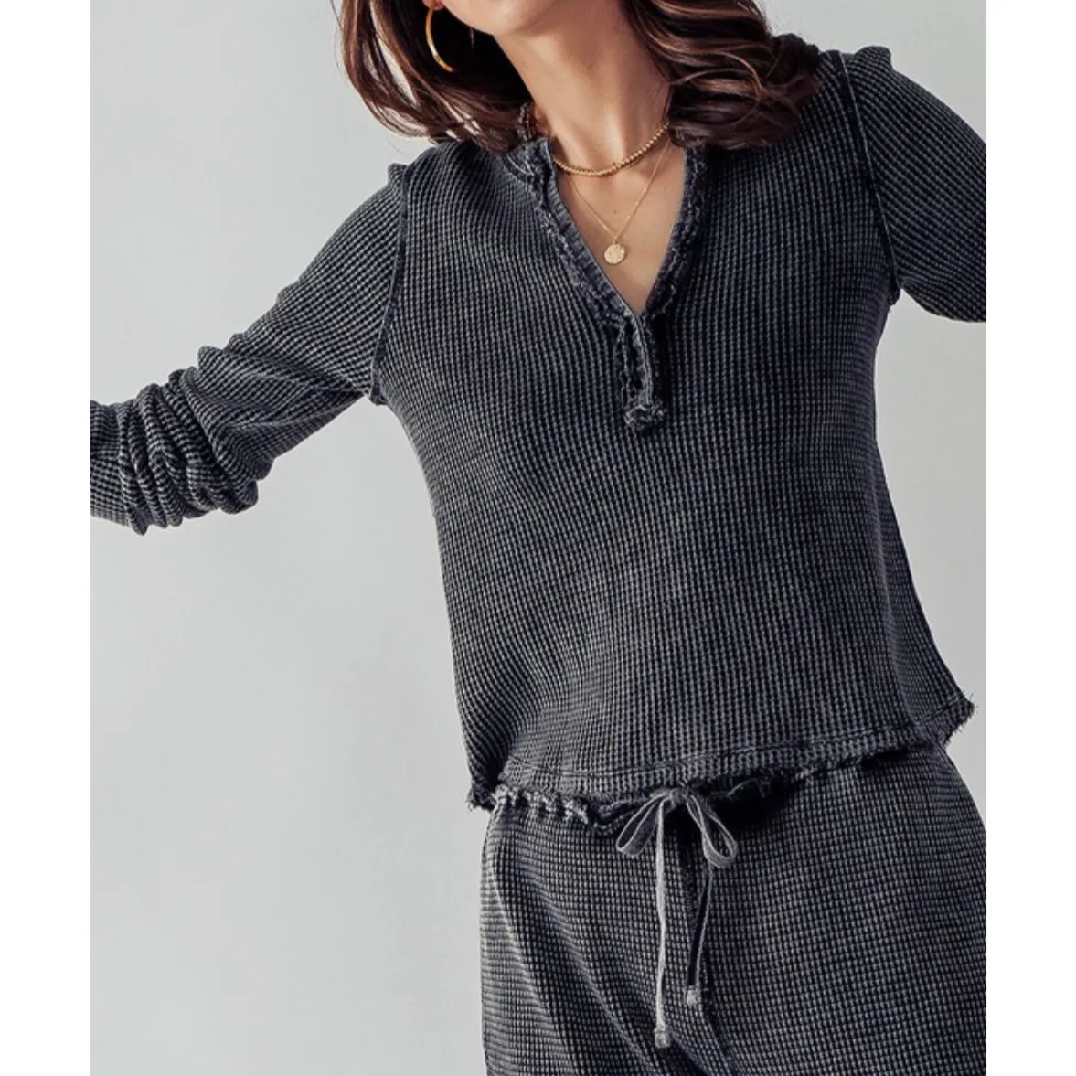 Relax in Style Waffle Knit Loungewear Set