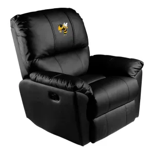 Rocker Recliner with Georgia Tech Yellow Jackets Buzz Logo