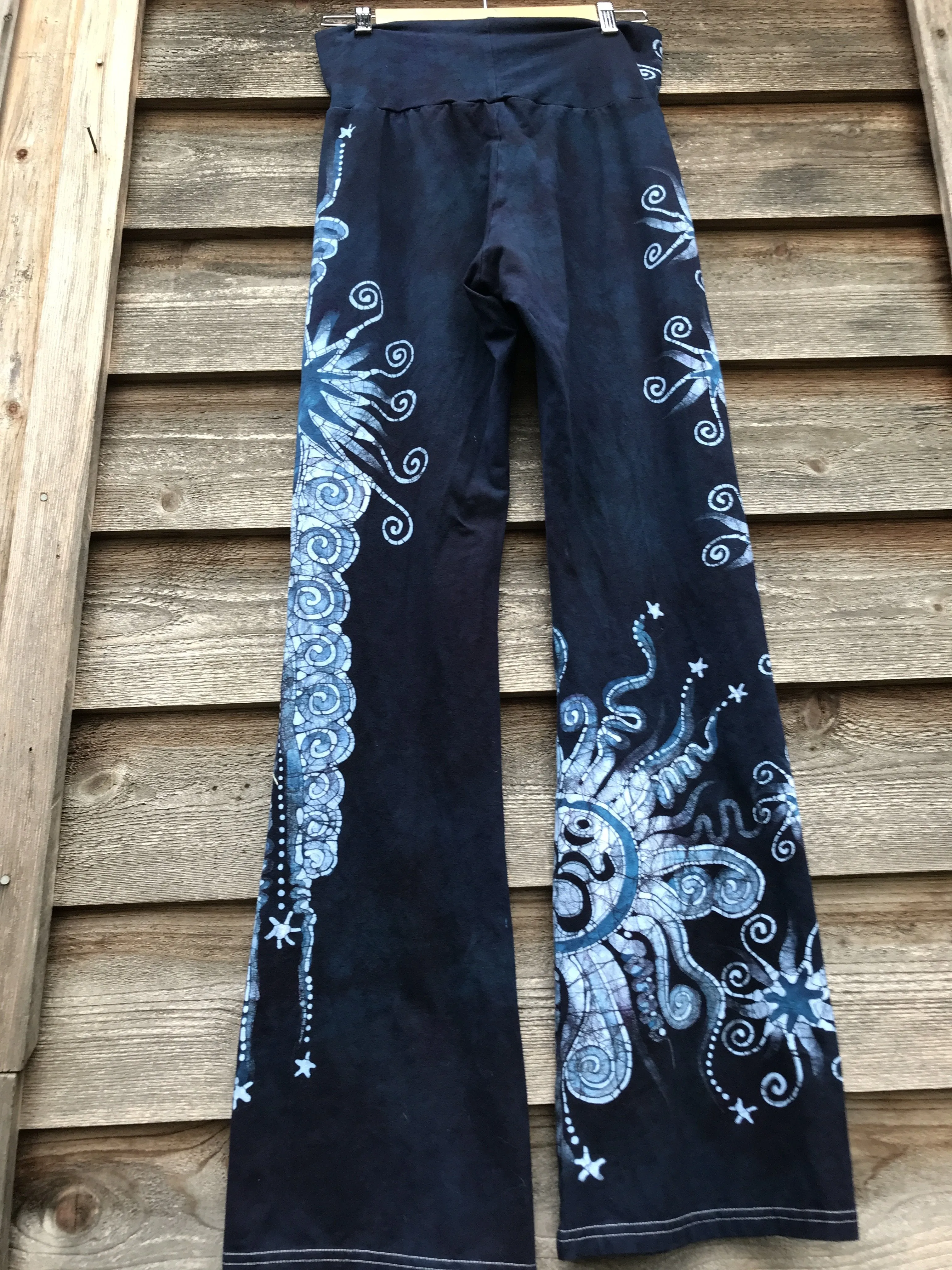 Sapphire Blue Om Handmade Batikwalla Stretchy Movement Pants