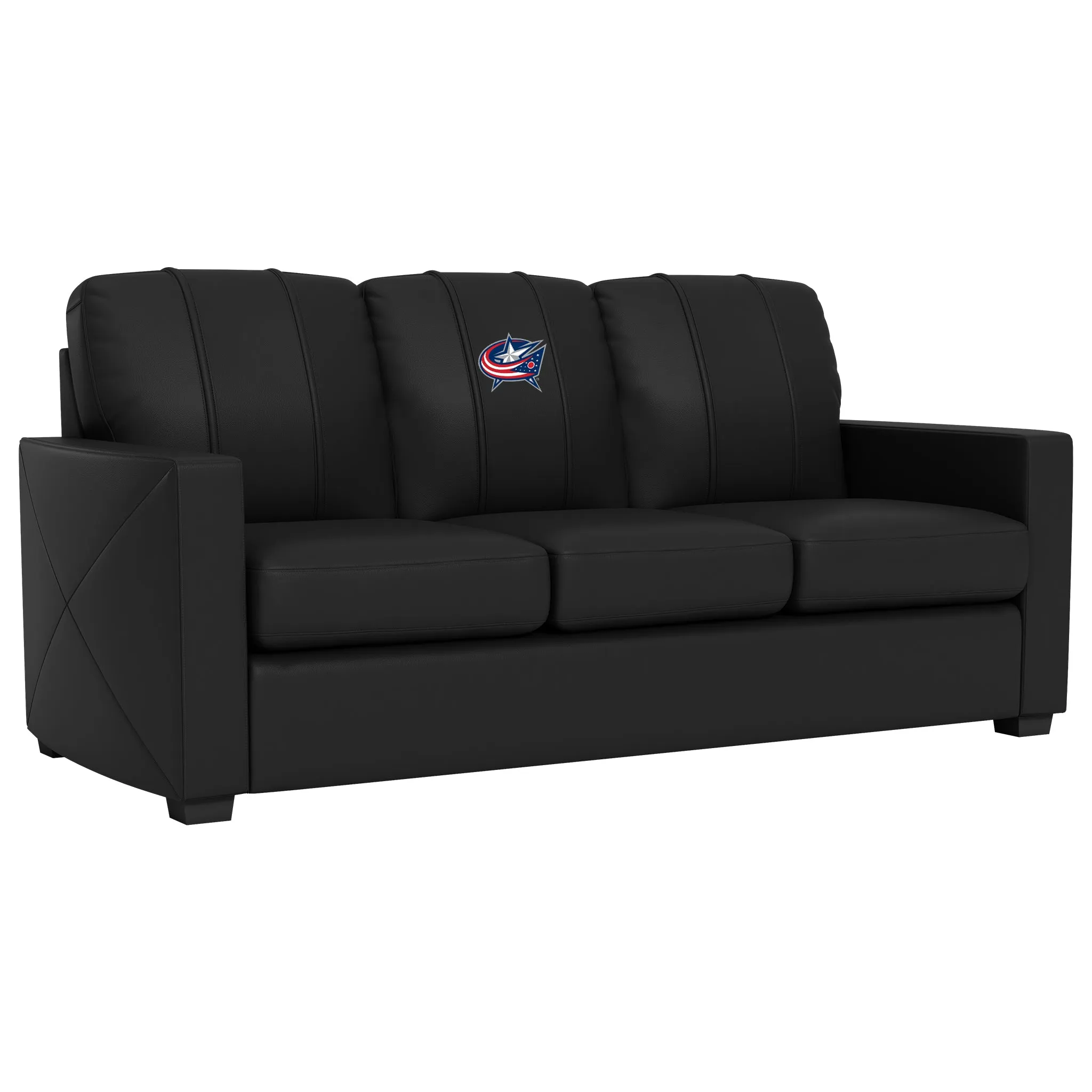 Silver Sofa with Columbus Blue Jackets Logo