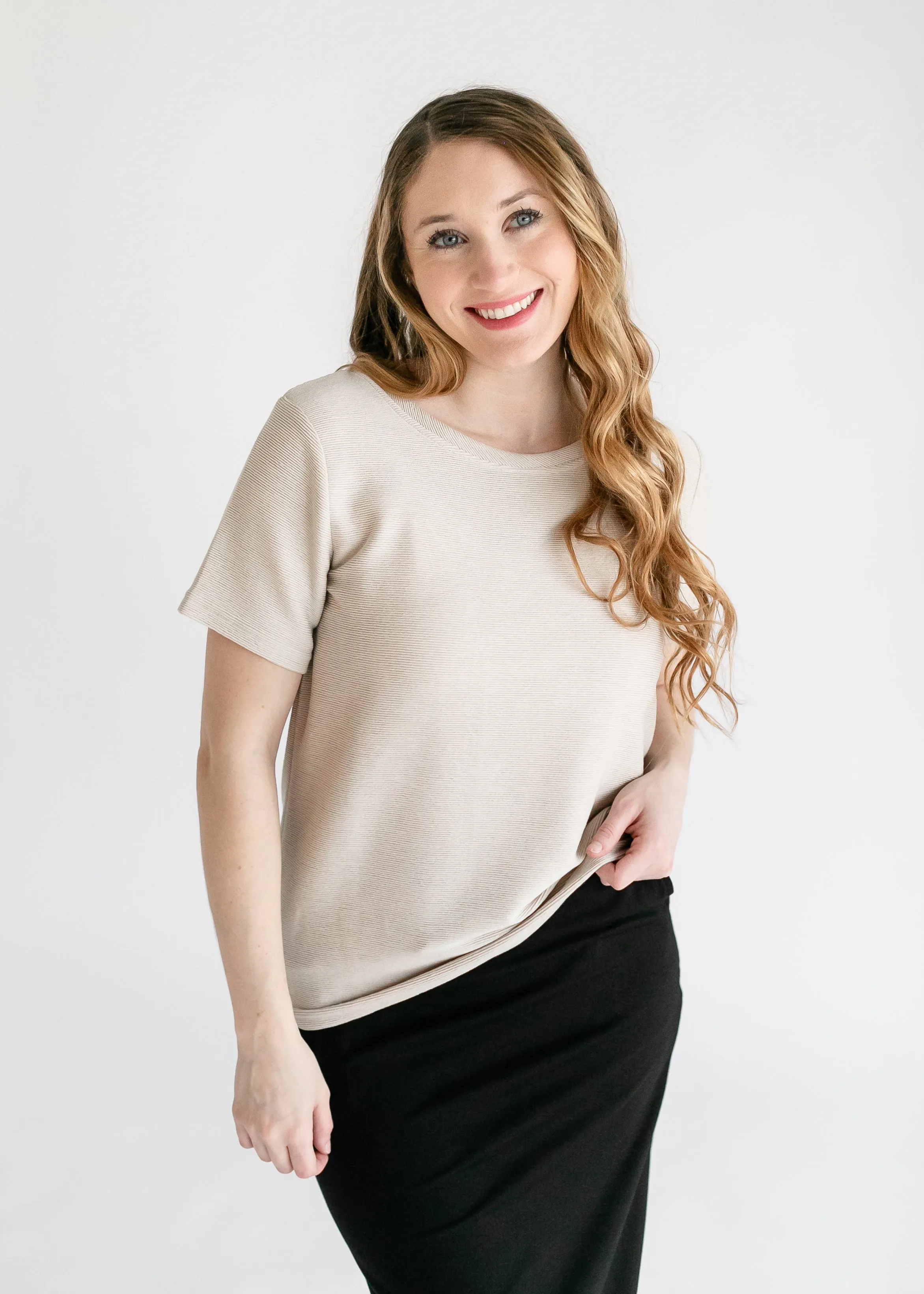 Textured Crewneck Knit Top - FINAL SALE