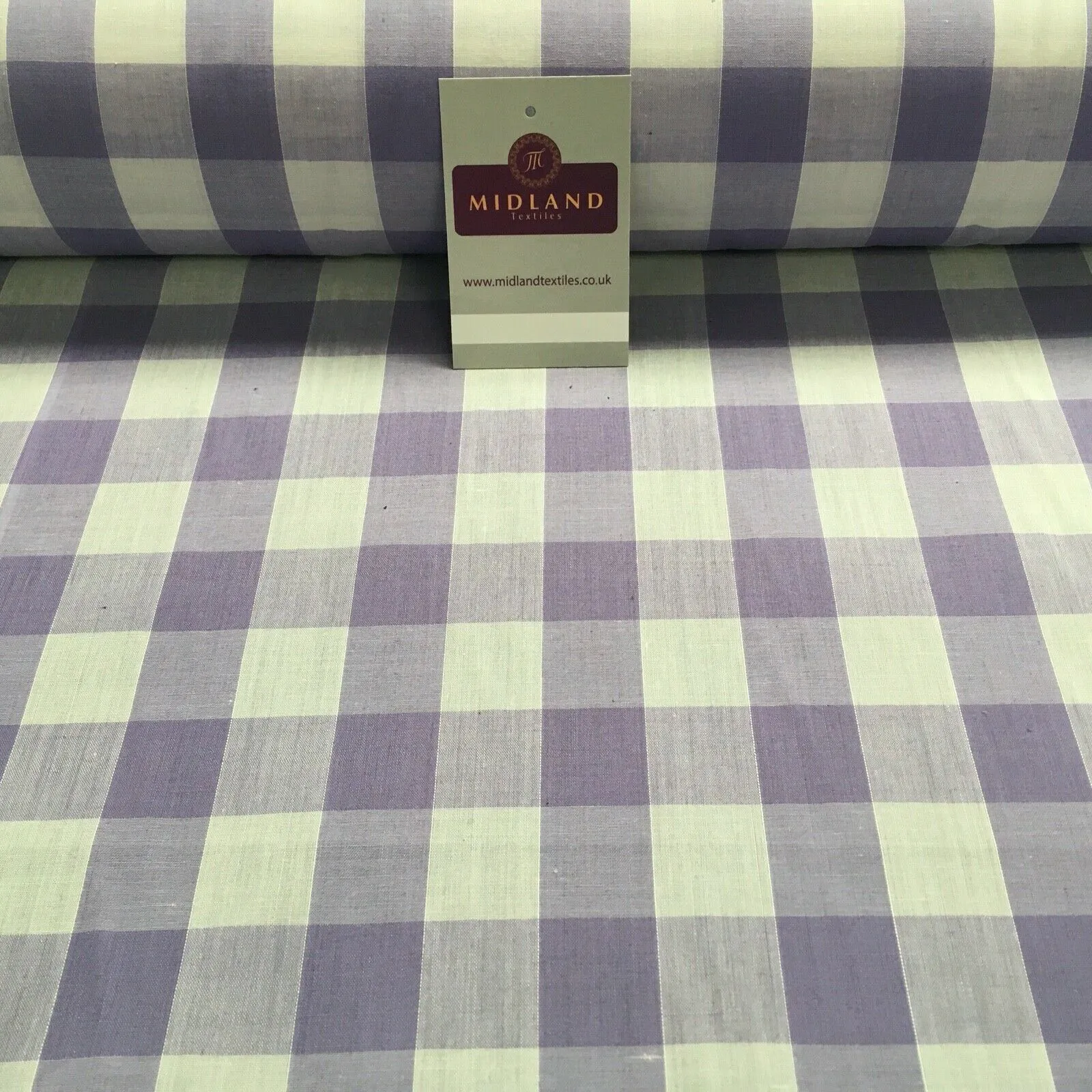 Timeless 1-inch Gingham Check Polycotton Fabric - 44" Wide - M31 Mtex