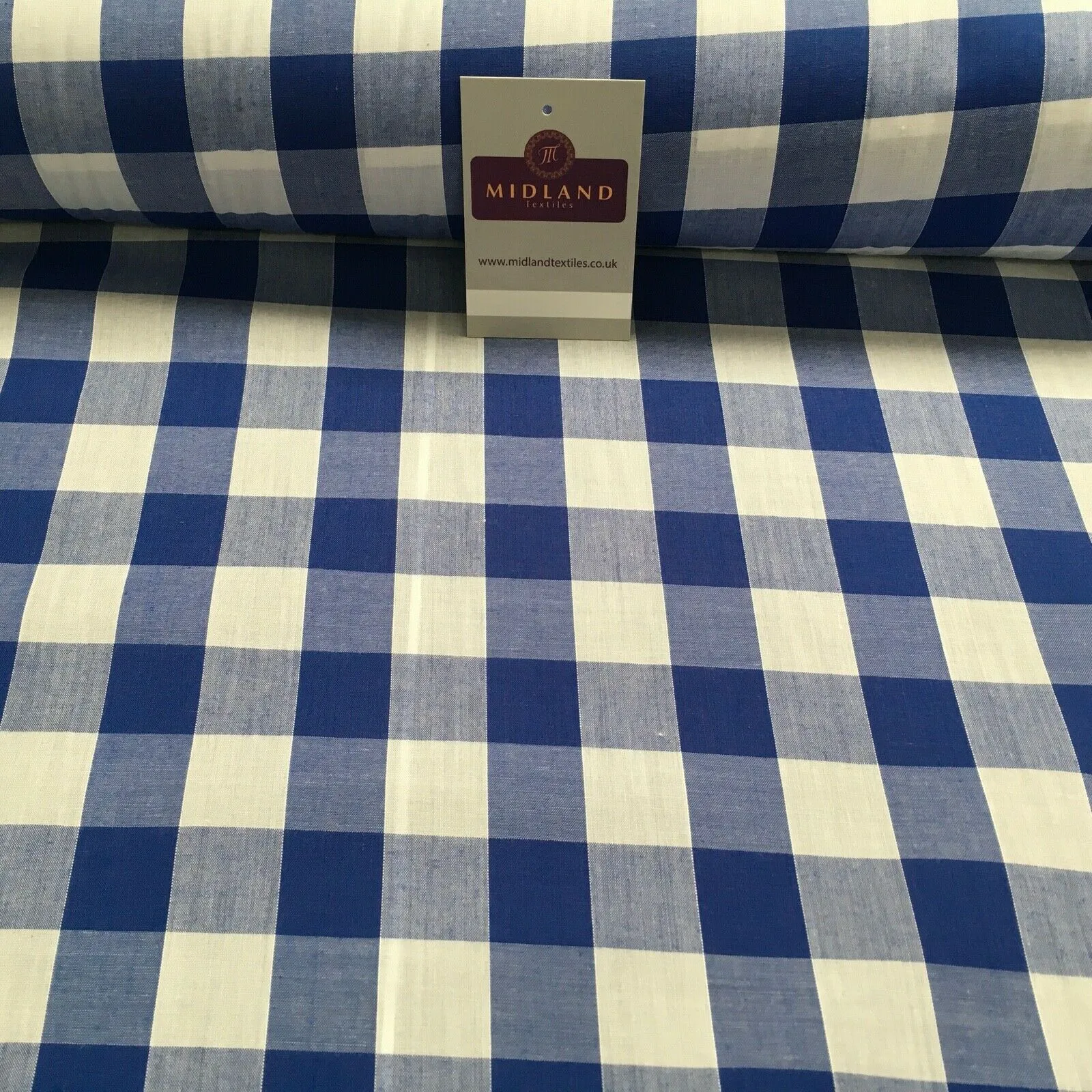 Timeless 1-inch Gingham Check Polycotton Fabric - 44" Wide - M31 Mtex