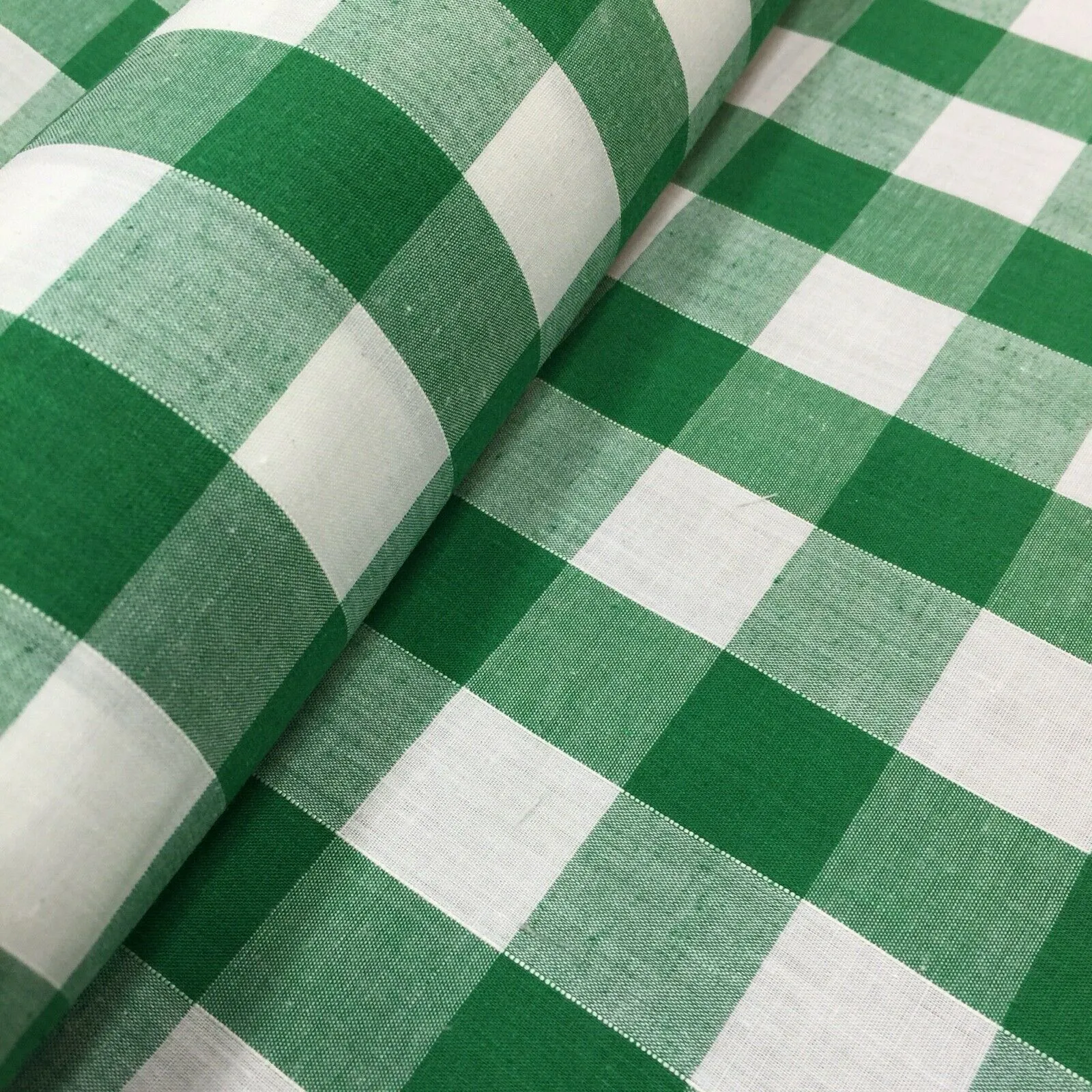 Timeless 1-inch Gingham Check Polycotton Fabric - 44" Wide - M31 Mtex